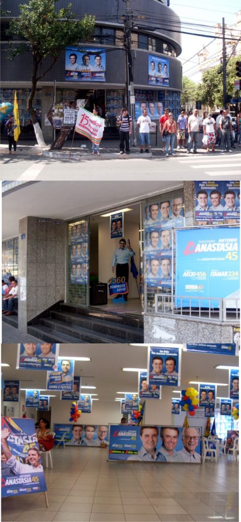 Comitê de Antônio Anastásia (PSDB) em Divinópolis ignora candidatura do tucano paulista José Serra – Não existe nem uma “fotinha” – É o "Dilmasia" comite anastasia